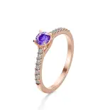 Pierścionek z tanzanitem różowe złoto AJPZ_025 Pierścionek z tanzanitem różowe złoto AJPZ_025